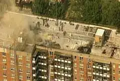 Firefighters battling a 5-alarm fire in Bayside, Queens